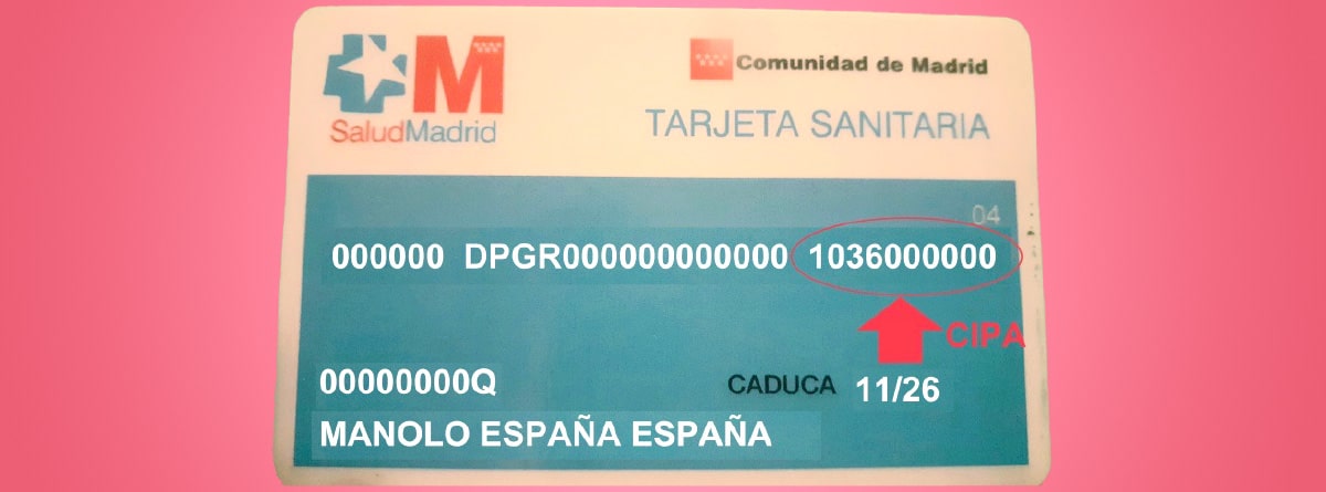 CIPA de la tarjeta sanitaria